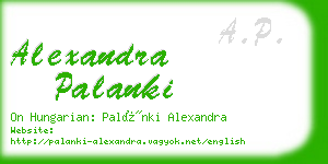 alexandra palanki business card